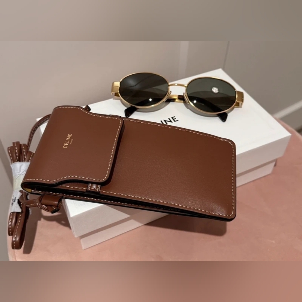 Celine Triomphe Gold Metal Sunglasses